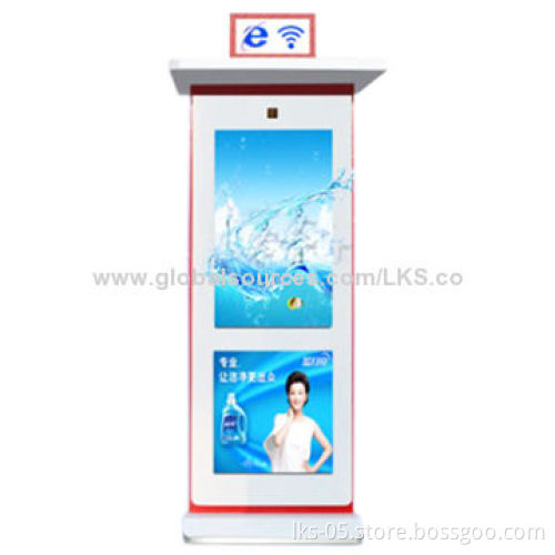 Outdoor 55-inch High-brightness AD Player with AD Light Box Behind and Waterproof Function
